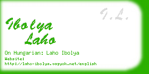 ibolya laho business card